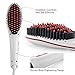 BEAUTY STAR® Hair Straightener Brush, White Digital Anti Static Ceramic Hair Straighteners Heating Detangling Hair Brush Paddle Brush For Faster Straightening Styling