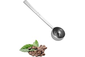 HUVZOR Cuillère à café 15ml, Cuillère Doseuse en Inox avec Manche Extra Long pour Café Moulu, Grains, Poudre, Expresso, Idéale pour les Grands Bidons, Verres, Canettes