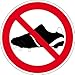 Produktbild Verbotszeichen - Betreten mit Fußballschuhen verboten - Aluminium - Ø 40 cm