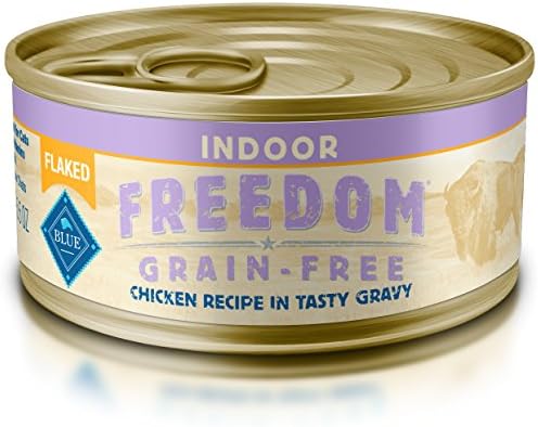 Blue Buffalo Freedom Flaked Indoor Adult Chicken Wet Cat Food, 5.5 oz Can, Pack of 24