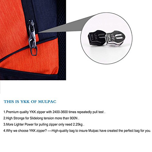 mulpac Schule Teens Rucksack College Studenten Rucksäcke Laptop Taschen orange schwarz / orange - 5