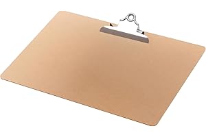 Stuff 4 Office – A3 Hardboard Clipboard - Landscape – Heavy Duty Metal Clip – Strong Writing Board – Ideal for Office, School, Exams, Artwork & Conferences – Available in 1/3/5 Pack