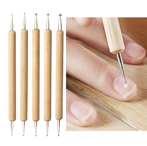Cadrim 20 Stück Nail Art Pinsel + Punktierung Werkzeuge,Nail Art Design Malerei Zeichnung Pinsel-Punktierung Detaillierung Pen Werkzeug Set,Schönheits-Anstrich-Polnisch-Bürsten und Punktierung Stift-Werkzeug-Set für natürliche, Falsch, UV- und Gel-Nägel - 3