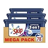 Skip Ultimate Lessive 3en1 Capsules Active Clean 78 Lavages (Lot de 3x26 Capsules)