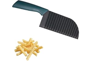 PSOWQ Cutter de Pommes de Terre, Couteau Lame Ondulée, Coupe-Pommes de Terre, Coupe-légumes, Couteau ondulé, Salade Coupe-Frites pour Enfants pour légumes, Carottes, oignons, Fruits