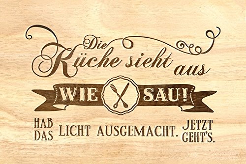Grafik Werkstatt Bielefeld 60652 Holzbrettchen VintageArt Die Küche sieht aus wie Sau!