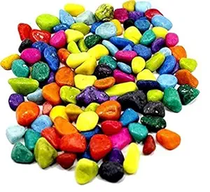 FAYMON Fish Tank Aquarium, Fountain, Table, Vase Fillers Pebbles Stones - Multipurpose Home Decor Pebbles Stones (950 Grams, Multicolor)