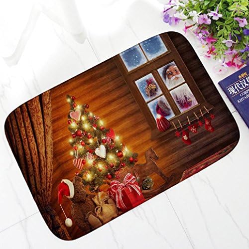 Santa Clay Carpet Mats New Year Foot Pad By DoraMe (40X60CM, D)