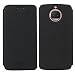 Produktbild Moto G6 Plua Hülle, Slimicoo Motorola G6 Plus Premium Leder Tasche Flip klappbares Handyhülle Case Standfunktion Kartenfach Magnetverschluß Card Holder kristallklarer TPU view Sichtfenster Sleep wake up Wallet Schutzhülle für Moto G6 Plus (Moto G6, Black)