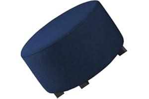 FAiruo Puff Jacquard Sofá Protector-Otomana Redondo Funda -Terciopelo Elástica Fundas-Taburete Sofá Cubierta-para Otomano Reposapiés Protectora Suave (Color : #51, Size : 50cm-58cm)