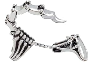 MasYosh Anillo de escorpión Anillo de Dedo de la articulación del nudillo Anillo Abierto Ajustable de Dedo Completo, Anillos de Cosplay de Halloween, Anillo de Cola de escorpión
