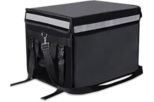 EASYVIBE Insulated Bags For Food Delivery XL - 18.1" x 13.8" x 13.8", Commercial Insulated Food Delivery Bag w/ Divider, Waterproof & Foldable Catering Bag Food Deliveries, Delivery Pizza Bags 12 Inches