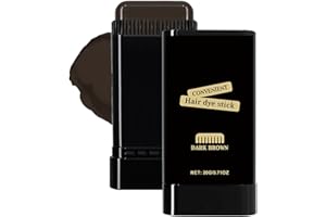 JOVIAL Hair Dye Comb, 2-in-1 Instant Hair Colour Stick with Built-In Comb, Waterproof & Sweat-proof, Portable Grey Hair Cover Up, Root Touch Up Dye Hair Concealer for Women & Men (Dark Brwon)