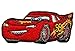 Produktbild alles-meine.de GmbH Disney Cars - Lightning Mc Queen 8 cm * 3,7 cm Bügelbild - Aufnäher Applikation Auto McQueen Nascar Rennauto