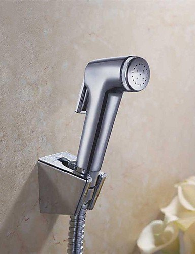 Hus New-Arrival Contemporary Chrome Toilet Hand Held Bidet Shattaf Cloth Diaper Sprayer with Hose and Bracket Holder