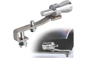 HILLOLY Turbo sound auto, Universale in Alluminio Auto Terminale Turbo Whistle Valve Simulator per Tubi di Scarico Fischietto dell'automobile18x102.6 mm(Argento)