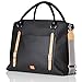 PacaPod Mirano Black Designer Baby Changing Bag - Luxury Black Tote 3 in 1 Organising System