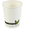 Compostable Hot Drink Cups 8oz / 230ml - Set of 50 - Biodegradable Takeaway Coffee Cups