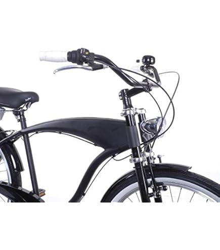 Guidon De Vélo Ergotec Cruiser - Aluminium 25,4 Mm, Noir, Avec Cintre Relevé, 300g