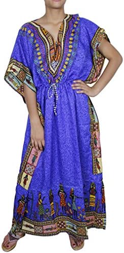 SKAVIJ™ Womens Swimwear Bikini Beach Wear Cover up Kaftan Dress Free Size