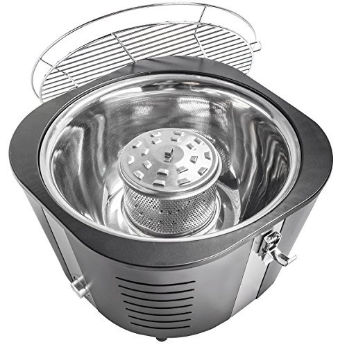 Grill & Chill Holzkohlegrill / Tischgrill mit Gebläse, Ø 36cm, Farbe: Schwarz - 4