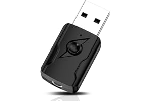 LUIRSAY Adaptador Bluetooth USB 5.4 para PC, Plug and Play, alcance 10 m, USB 2 en 1 Transmisor Receptor con 3,5 mm AUX Wireless Audio Bluetooth, para TV/PC/Teléfonos/Autorradio
