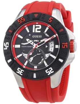 Guess Herren-Armbanduhr XL Magnum Analog Quarz Silikon W0034G1