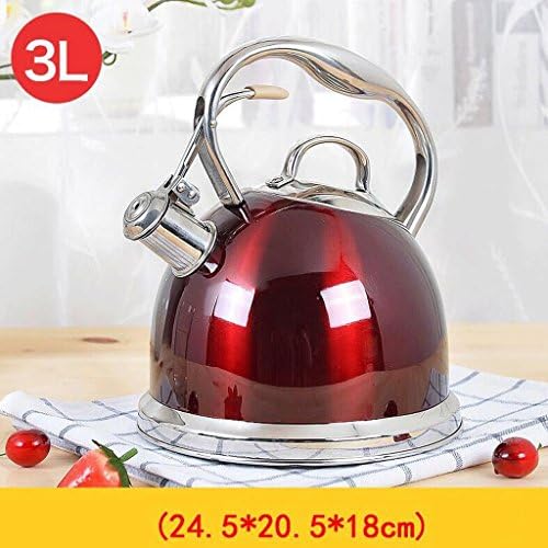 CHENGYI Home 304 Stainless Steel Kettle Thicker Induction Cooker Gas General Kettle Kitchen Restaurant Automatic Whistle 3L ( Color : D )