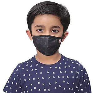 Wildcraft Kids Supermask W95 Plus Reusable Outdoor Respirator Mask with Neckband (Brown Camo, Small) - Pack of 3