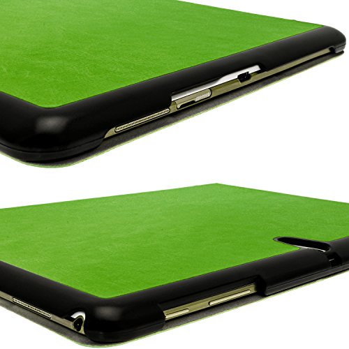 igadgitz Grün PU Ledertasche Hülle Smart Cover für Samsung Galaxy Tab S 10.5″ SM-T800 mit Multi-Winkel Betrachtungs + Auto Sleep/Wake + Displayschutzfolie - 8