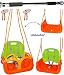 Produktbild 2 tlg. Set _ Türreck + mitwachsende - Babyschaukel / Gitterschaukel mit Gurt - " ORANGE / GRÜN / GELB " - leichter Einstieg ! - mitwachsend & verstellbar - 100 kg belastbar - Kinderschaukel ab 1 Jahre - Reck für Türrahmen Befestigung - Stange - Türstange - mit Rückenlehne & Seitenschutz - Schaukel für Kinder - Innen und Außen / Garten - für Baby´s - aus Kunststoff / Plastik - Kunststoffschaukel - mitwachsend - Sicherheitsgurt - Gitterschaukel / Kleinkindschaukel - Baby