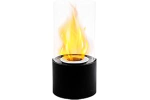 ‎JHY DESIGN JHY DESIGN Tischfeuerschale Topf 29cm hoch Bioethanol-Kamin, Bio-Kamin für Innen Außen Haus Garten Balkon Wohnzimmer Esstisch