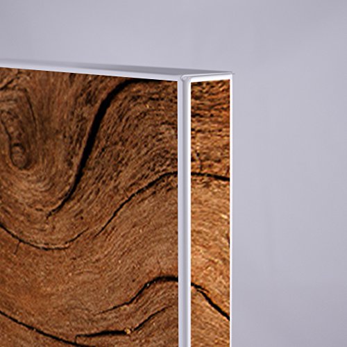 banjado – Pinnwand Magnettafel weiß 78cm x 37cm quer mit Motiv Trockenes Holz - 5
