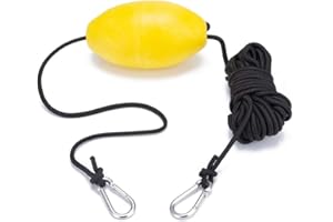 MOOCY NewShot Marine Rope Tow Line, Harness Buoy Ball Float Leash & Stainless Steel Hook for Lake River Ocean Anchoring Fishing Drift Anchors System