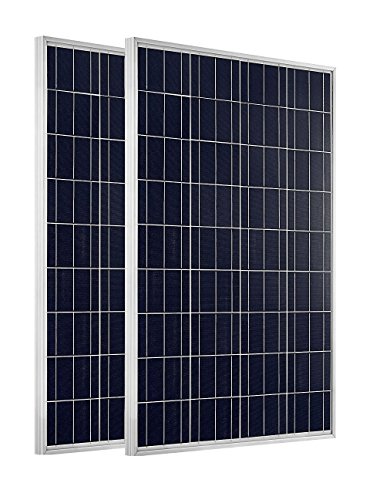 ECO-WORTHY 200 Watt Solar Panels Off Grid Tie System Kits: 2 x 100W Polycrystalline Solar Modul with 20A 12V/24V MPPT Solar Charge Controller for Charging 12 Volt or 24 Volt Battery
