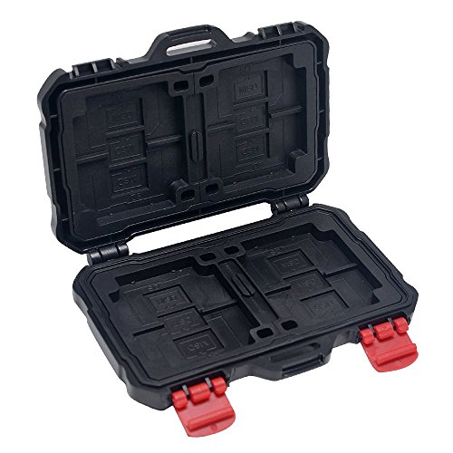 Mcoplus KH10 Water-Resistant & Shockproof Halter Memory Card-Etui für CF-Karten/MicroSD-Karten/SD-Karte (schwarz)