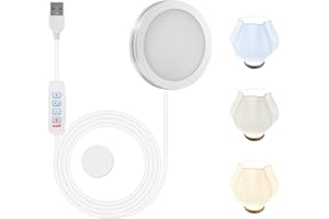 UNITAK3D Ulepszony zestaw lamp LED z nadrukiem 3D 001, kompatybilny z Bambu Lab A1/A1 Mini, P1P/P1S, X1/X1C/X1E Makerworld MH001,3 CCT regulowany (ciepła / biała/chłodna), zasilanie USB (druk DIY nie wchodzi w