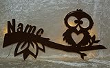 Schlummerlicht24 Nachtlicht „Die Eulenlampe“, Geschenk mit individuellem Namen, ideal als Geburts- oder Taufgeschenk für das Kinderzimmer, handgemacht - 5