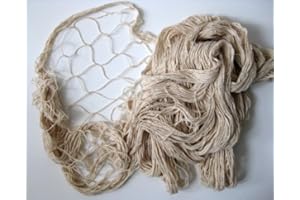 großes Deko Netz Fischernetz ca. 150x300cm Beige Baumwolle Maschen 8x8cm