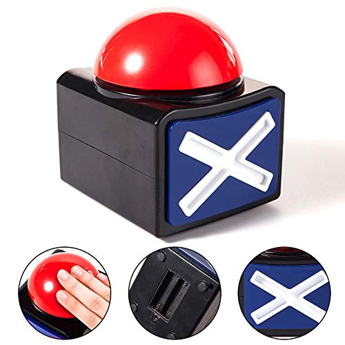 CoURTerzsl Repair Tool Game Answer Buzzer Alarm Button Box with Sound Light Party Contest Prop Toy