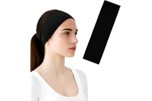 DEVOTICK 7cm Headbands for Women's and Girls, Stretchy Non-Slip Stylish Sports Hair Bands for Women's Hair, Soft Fabric Fashion Sweatbands for Makeup, Yoga, Running, Hair Accessories