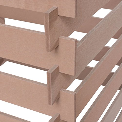 vidaXL WPC Garten Komposter Kompostbehälter Steckkomposter Kompostsilo 90x90x85cm Braun - 3