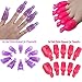 BESTIM INCUK 20 Pieces Acrylic Toenail Nail Art Soak Off Clip Cap UV Gel Polish Remover Wrap Nail Tool, Pink and Purple