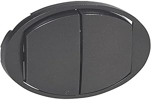 Legrand 067902 Enjoliveur Large Céliane pour Double Interrupteur, Poussoir, Finition Graphite