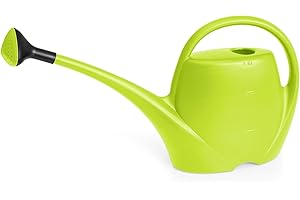 PLASTKON Gießkanne klein mit Brause für den Zimmerpflanzen 2,5 L - Blumengießkanne aus Hochwertigem Kunststoff - Giesskanne für Innen- und Außenbereich - Ideal für Zimmerpflanzen, Grün