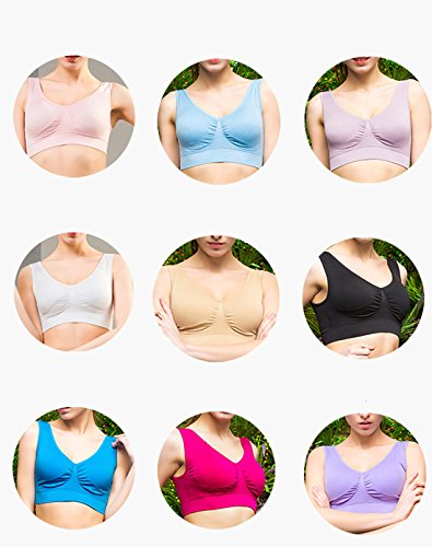Basherry Damen 3-er Set Gesundheit und komfort – BH – yoga – BH - 4