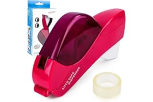 DINSONG Dévidoir automatique de ruban adhésif, distributeur de ruban adhésif, petit dérouleur de ruban adhésif, distributeur de ruban adhésif, distributeur de ruban adhésif semi-automatique, coupe-ruban