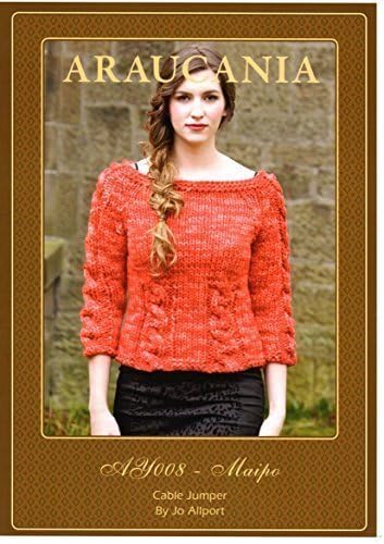 Araucania Knitting Pattern - Maipo Yarn, Ladies Cable Jumper AY008