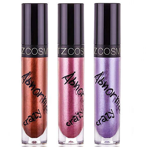 Lipglosse Lippenstift Set, VALUE MAKERS® Metallische Farben Matte Liquid Lipstick(Metallisches Korall-Rosa,Metallisches Flieder, Metallisches Kupfer / Rostrot)