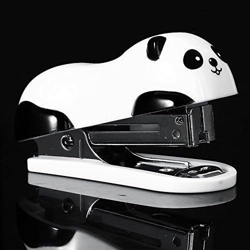 Panda Mini Manual Staplers,Portable Desktop Hand Stapler for Office Home School,Cute Gift for Friends and Children